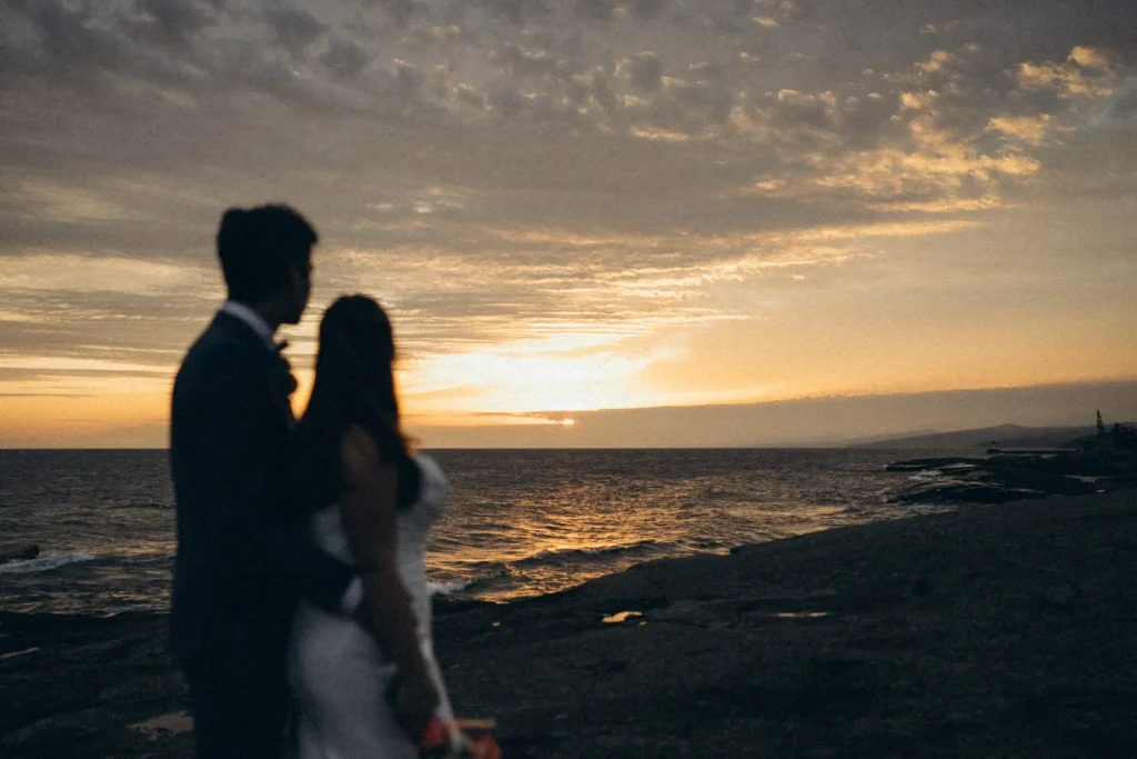 Sunset elopement at Artist's Point, Grand Marais, MN