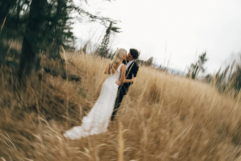 elopement couple embrace in gorgeous minnesota outdoor location